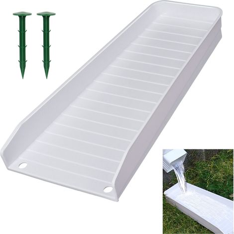 Juego de 4 rodillos para canaletas de instalación permanente, bloque de protección de cimientos de plástico blanco. (1/5)