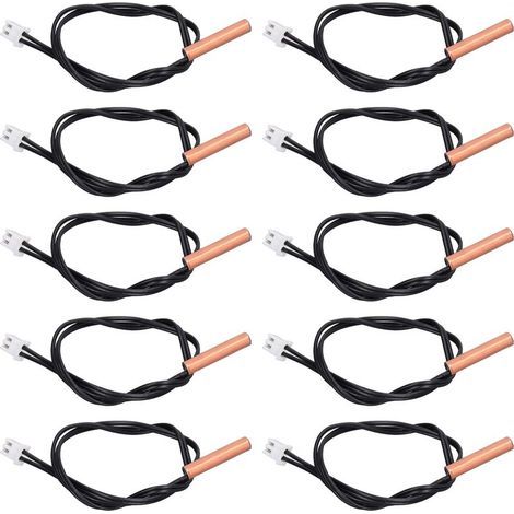 10 Temperaturfühler 10K – PVC-Kupfer-Thermistor NTC wasserdicht für Klimaanlagen (1/5)