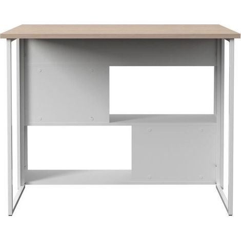 Table bar & ilôt de cuisine Slam 116cm - blanc/chêne (1/5)
