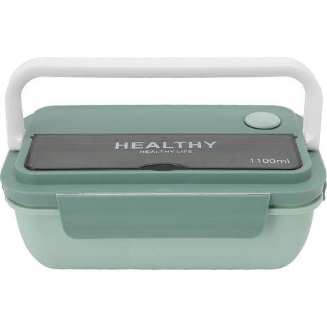 Isolierte Lunchbox (1100 ml), großes Fassungsvermögen, auslaufsicher, ideal für Salate im Büro, Grün (1/5)