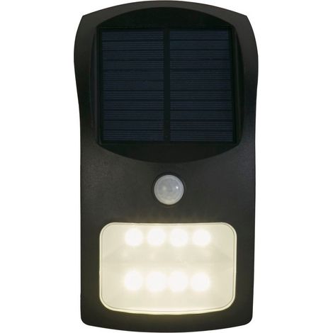 Searchlight Solar Applique d'extérieur en métal noir et polycarbonate blanc (1/4)