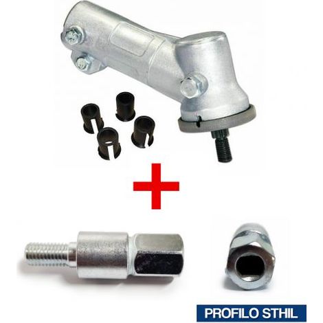 COPPIA CONICA UNIVERSALE PER DECESPUGLIATORE COMPLETA DI INSERTO PROFES 25108V PROFILO STIHL (25110)