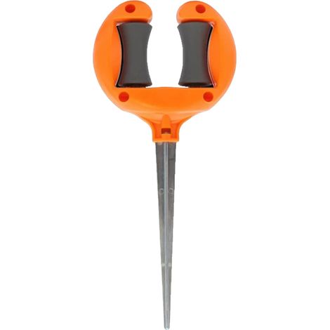 Support de tuyau d'arrosage extérieur (Orange) - Fixation pour tuyau d'arrosage flexible - Guide de positionnement - Support pour jardin, pelouse, fleurs et arbres (1/5)