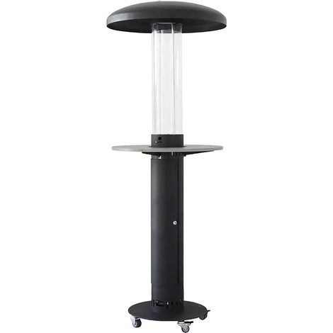 Tavolo Accessorio per Stufa a Fungo Lumea Ø80 cm Effetto Legno Grigio (1/3)