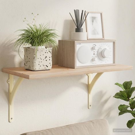 vidaXL Soportes para estanterías de pared 12 uds. Blanco antiguo (1/5)