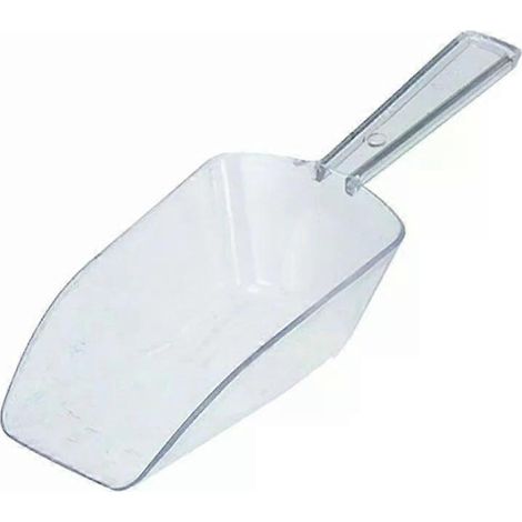 Lot de 3 mini pelles à glace transparentes en plastique, doseuses idéales pour les mariages, les bonbons, les desserts, les buffets, les crèmes glacées et les poudres protéinées. (1/4)