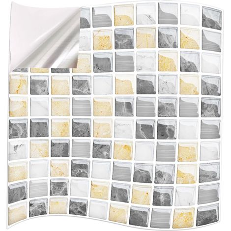 Set mit 5 DIY 3D Mosaikaufklebern, wasserfest und selbstklebend aus PVC, zur Dekoration Ihrer Küche oder Ihres Zuhauses. (1/5)