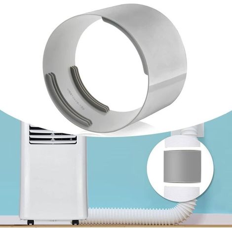 Raccord de tuyau d'échappement pour climatiseur,Adaptateur de Tuyau Extension pour Ventilateur,connecteur de tuyau d'évacuation universel pour climatiseur,Connecteur Fileté Mobile (130mm) (1/5)