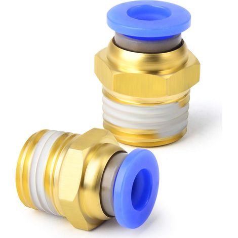 10-Pack 4mm x 1/4" BSP Push-to-Connect Male Straight Fitting (1/5)