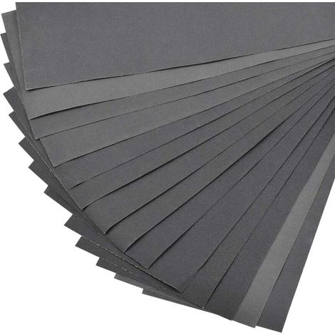 Papier de verre abrasif multi-grains 14 pièces – 400 à 2000 – Pour bois, métal, verre et jade – Usage à sec ou humide (1/5)