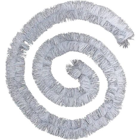 Weihnachtsgirlande breiter festonierter Rand délice 75x4x2m - Weiß