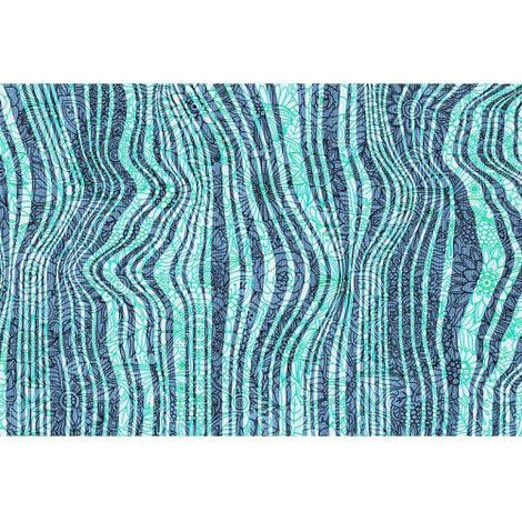 Papier peint panoramique motif floral Tapisserie panoramique bleue originale pour chambre Papiers peints panoramique rayé pour salon (1/3)