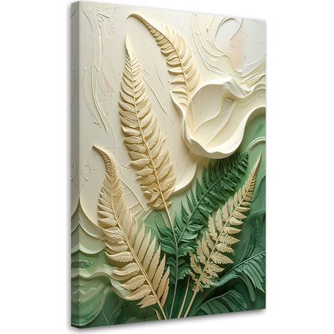 Quadro su tela, foglie - 70x100 (1/2)