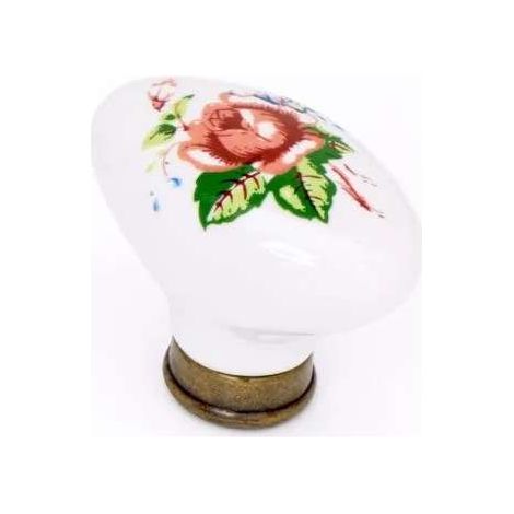 Pomolo Bronzo Decorato Mm47X26 Pz.2 (1/2)