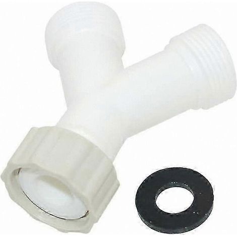 Raccord en Y en plastique 3/4 pouce pour lave-linge et lave-vaisselle, lot de 2, avec filetage BSP (1/5)