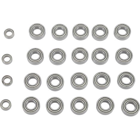 Roulements à billes argentés 1/8 pour voiture RC ZD Racing 08421-08428, précision élevée pour modèles réduits. (1/5)