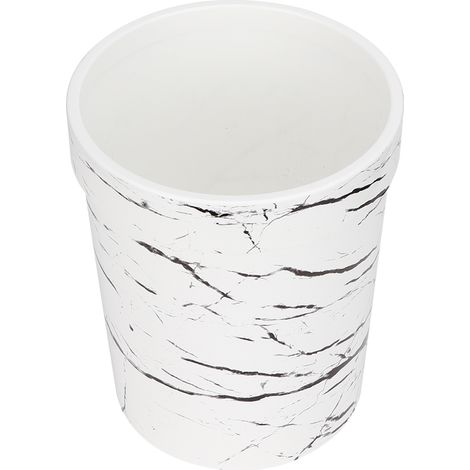 1 Poubelle salle de bain, sans couvercle, texture marbre, avec cendrier, compartiment, intérieur maison (1/5)