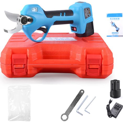[JAMAIS UTILISÉ]Sécateur sans fil 16,8 V, moteur sans balais, cisaille électrique, lame de 28 mm, outil efficace pour la taille des arbres fruitiers et bonsaïs, outil de jardinage (1/3)