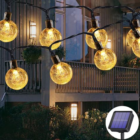 Solar String Lights Outdoor, 50 LED 7m 8 Solar Modes Waterproof Outdoor/Indoor Lighting for Garden Trees Patio Christmas Wedding Party (Warm White) (1/5)