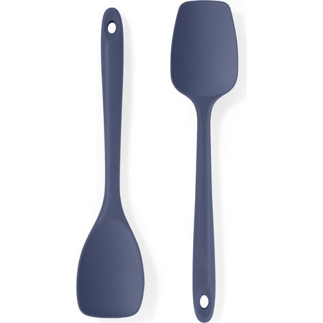Silikon Spatel Set 2 Stück, 315°C hitzebeständig, Mitternachtsblau