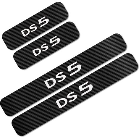 (Noir et blanc - Pour DS5) Lot de 4 autocollants anti-rayures pour seuils de portières de voiture, compatibles avec Citroën DS, DS3, DS4, DS5, DS6 et DS7. Accessoire de protection intérieure auto, eff (1/5)