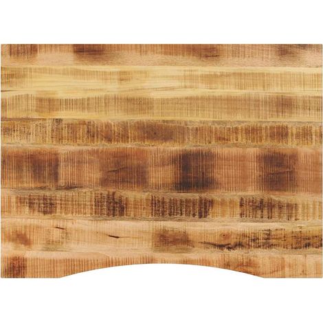 Schreibtischplatte mit Aussparung 110x80x2,5cm Massivholz Mango