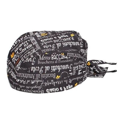 Bandana cuoco Giblor’s Menù nero art. 14P05I481