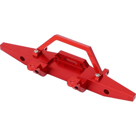 Voiture RC pare-chocs avant métal aluminium défenseur avec attache remorque pour MN D90 1/12 véhicule rouge (1/5)
