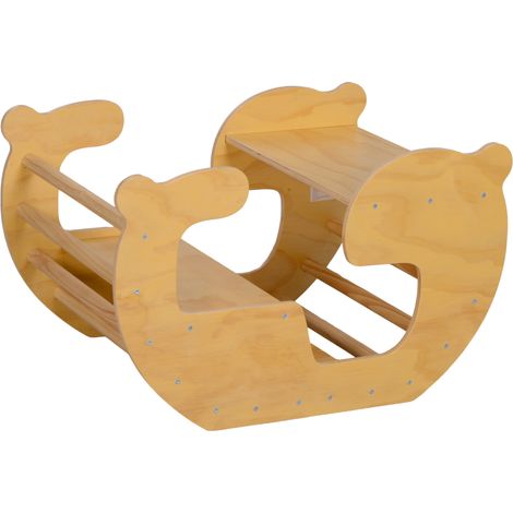 Arche d'escalade pour enfants, table de jeu pour enfants de 18 à 48 mois, modèle 2 en 1, charge maximale 50 kg, bois naturel