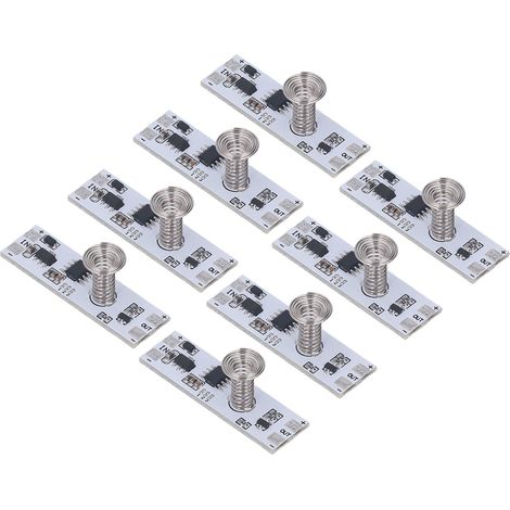 8 Stück kapazitive Touch-Dimmer-Schaltermodule, stufenlose Dimmermodule für LED-Leuchtenschränke, DC 5–24 V (1/5)