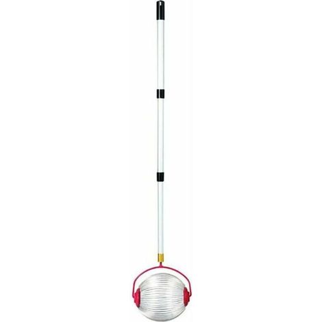 Ramasseur de noix et châtaignes pour jardin – Ramasseur de fruits ronds avec manche télescopique réglable en acier inoxydable, dimensions 23 × 19 × 128 cm (1/4)