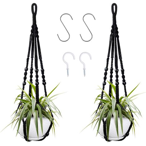 Set mit 2 Hängeblumentöpfen für Zimmer- und Gartenpflanzen – 88,9 cm (1/5)