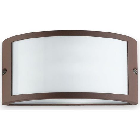 Applique plafoniera illuminazione esterna in alluminio e max 60W marrone (1/2)