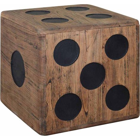 Boîte de rangement-Coffre de rangement-Stockage Rangement Bois Mindi 40x40x40 cm Design Dés 853267 (1/5)