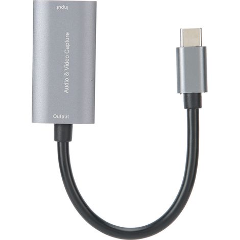 Carte de Capture Vidéo USB-C HDMI vers USB-C 4K 1080P pour Streaming Jeu Live Argenté Z29A Sans Pilote (1/5)