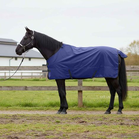 vidaXL  Horse Blanket  Full Navy Blue 165 cm Polyester