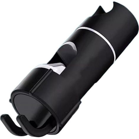 Supporto per soffione doccia - Non richiede foratura - Diametro regolabile 20-25 mm - Con gancio, guarnizione integrata per proteggere l'asta della doccia - Argento (1/5)
