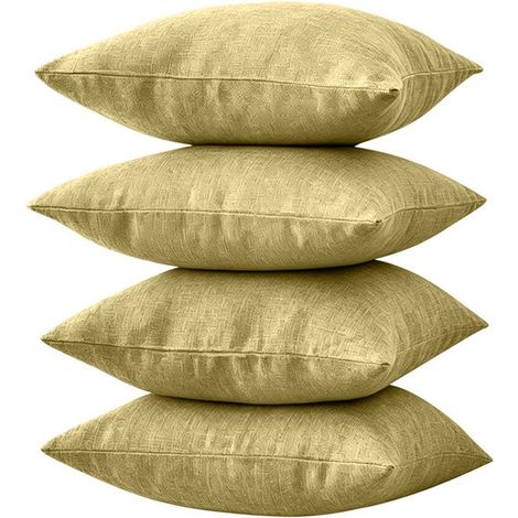 Set di 4 fodere per cuscini in lino,arredamento moderno,design semplice e neutro,adatte per camera da letto,6060 cm (1/5)