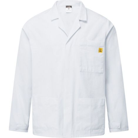 Chaqueta de laboratorio antiestática ESD AS18 XS Blanco (1/4)