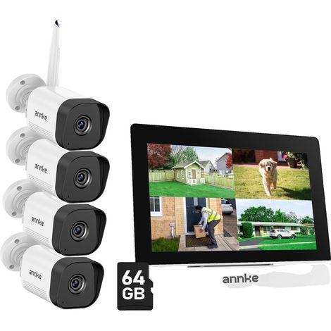 Cámara de seguridad, resolución de 3 MP, audio bidireccional, I71GK, 4 tarjetas SD de 64 GB (1/2)