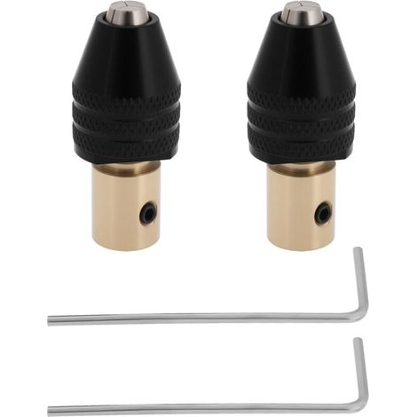 Set of 2 5mm Self-Tightening Miniature Chucks for Miniature Electric Drills and Electric Grinders (1/5)
