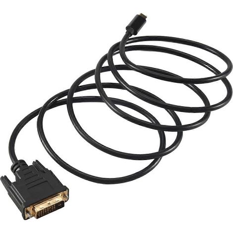 Câble USB Type C vers DVI, adaptateur USB Type C vers DVI 24+1, 4K 30 Hz (1,8 m) pour Thunderbolt 3 (2017) (1/5)