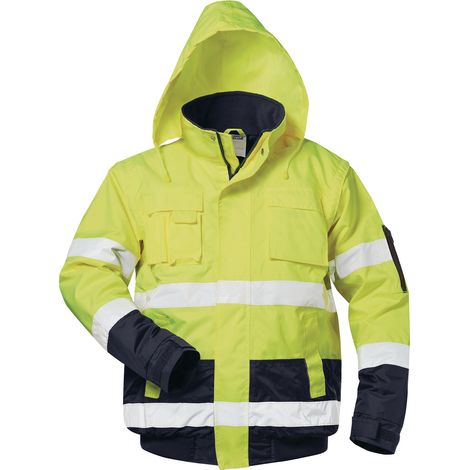 Veste pilote de sécurité HASSO taille L jaune fluo/marine SAFESTYLE