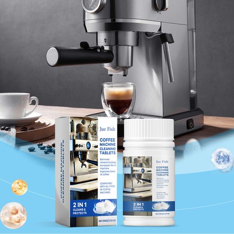 Entkalkungstabletten für Kaffeemaschinen – Reinigt und entfernt Kalk und Verunreinigungen aus Filtern, pflegt und repariert diese – 100 g -- BIEMMEDUE (1/5)