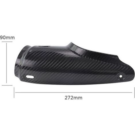 Auspuffmittelrohrschutz für BMW R1200GS und R1250GS ADV Motorräder aus Kohlefaser (1/4)
