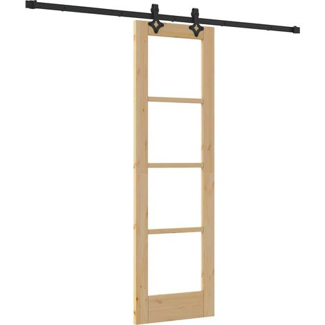 Maison Exclusive - Schiebetür Natur 61 x 198,5 cm Massivholz Kief