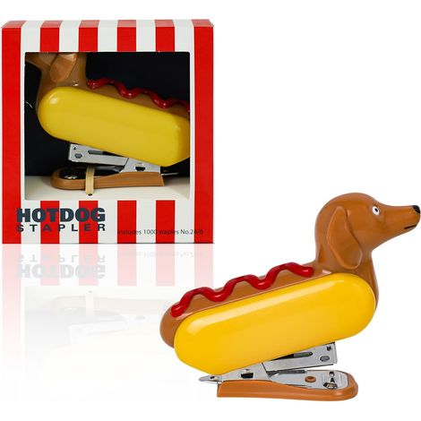 Agrafeuse Hot Dog – Accessoires de bureau mignons, cadeaux pour enseignants, cadeaux de bureau amusants, cadeaux de Père Noël secret pour collègues de travail de moins de 10 livres (1/5)