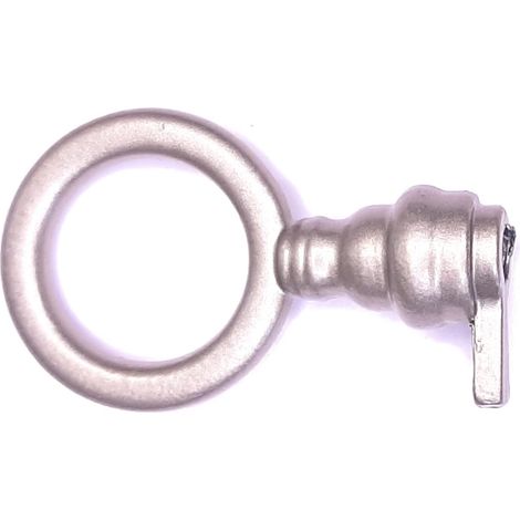 fausse clé de meuble ancien serrure décoration rustique vintage clef zamak (ronde-nickelé mat) (1/3)