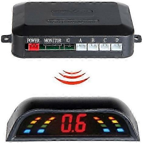Kit de capteurs de stationnement sans fil à LED avec 4 capteurs. assistance automatique au recul. système de surveillance radar de recul. détecteur de radar (1/5)