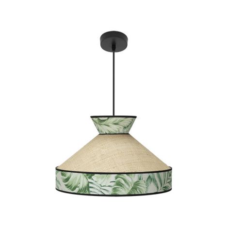 Lampada a sospensione "Constantinople", Ø40cm, altezza regolabile, 1xE27 (lampadina non inclusa), beige e verde